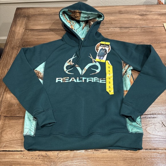 Realtree Other - Realtree Hoodie Mens Small‎ Green Pullover Graphic Print